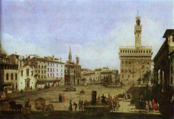 Bernardo Bellotto : Signoria Square in Florence
